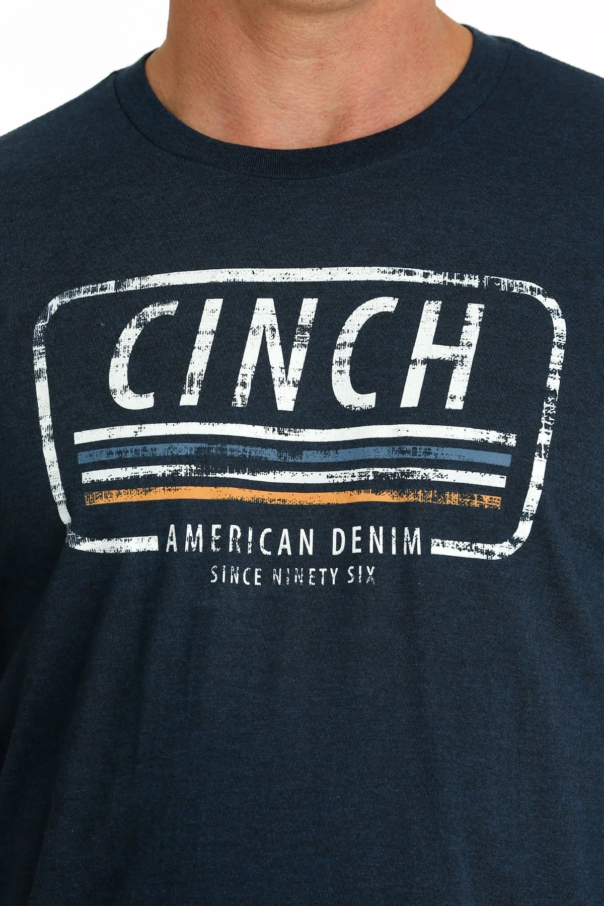 Men's Cinch Navy American Denim Tee