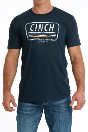 Men's Cinch Navy American Denim Tee