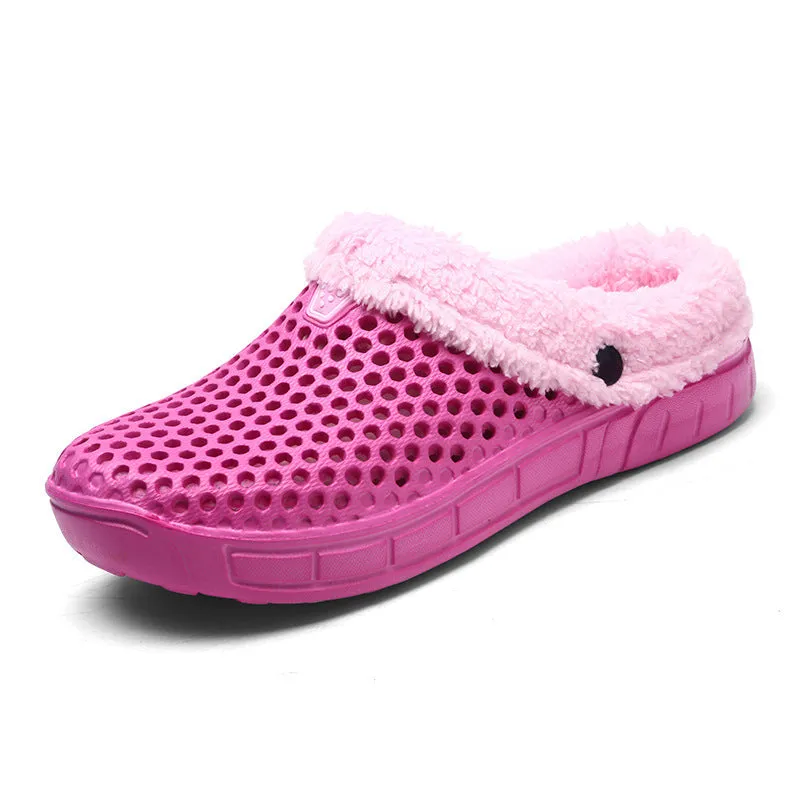 Men’s Fuzzy Plush Indoor Slippers – Warm Winter Garden Clogs