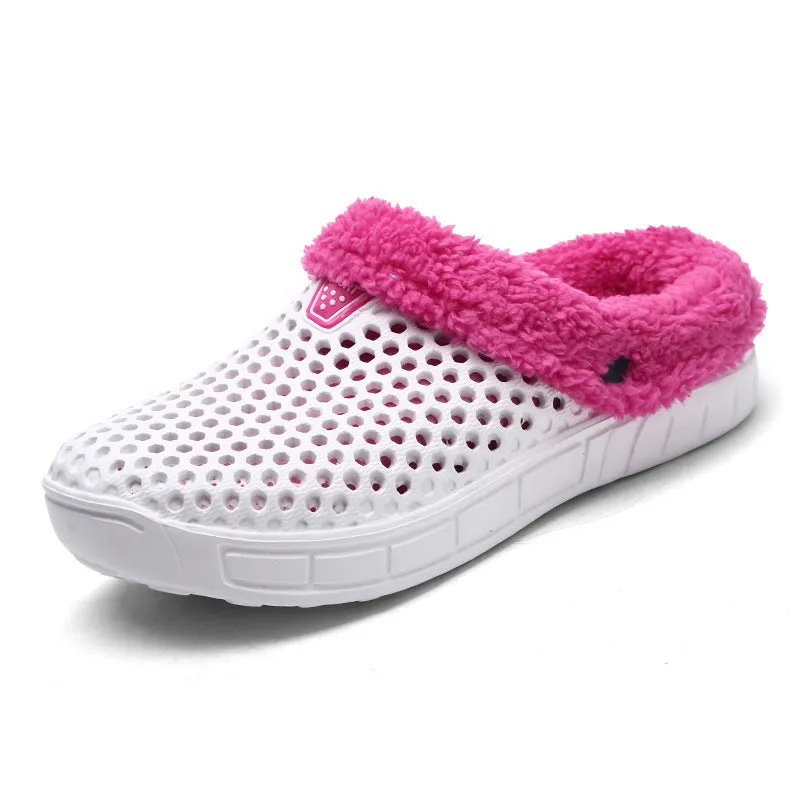 Men’s Fuzzy Plush Indoor Slippers – Warm Winter Garden Clogs