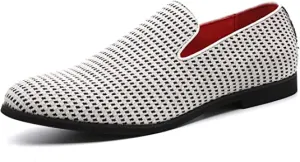 Men's Hound's-tooth Smoking Loafers