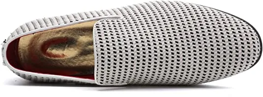 Men's Hound's-tooth Smoking Loafers