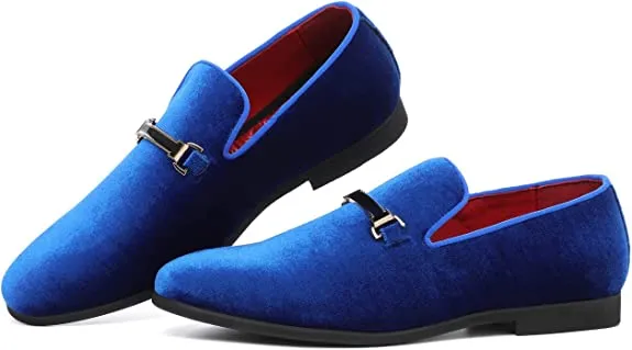 Men's Smoking Loafers Velvet Horsebit