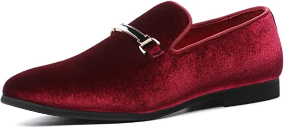 Men's Smoking Loafers Velvet Horsebit