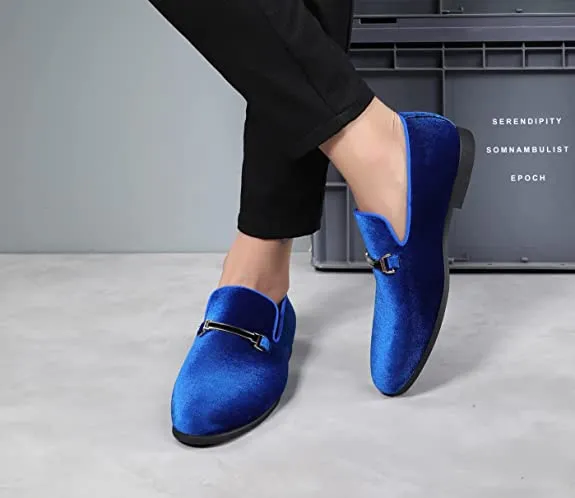 Men's Smoking Loafers Velvet Horsebit