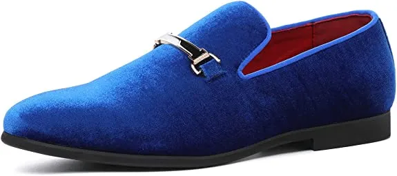 Men's Smoking Loafers Velvet Horsebit