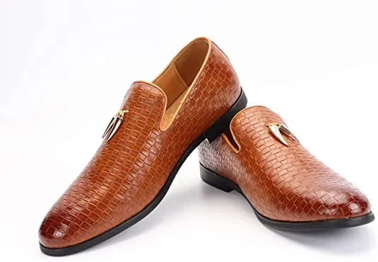 Men's Woven Smoking Loafers
