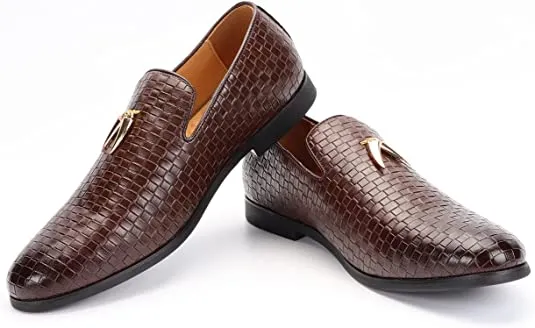 Men's Woven Smoking Loafers