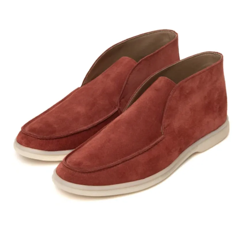 Mocha-Ankle Length Loafers