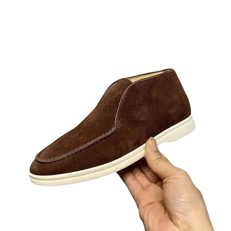 Mocha-Ankle Length Loafers