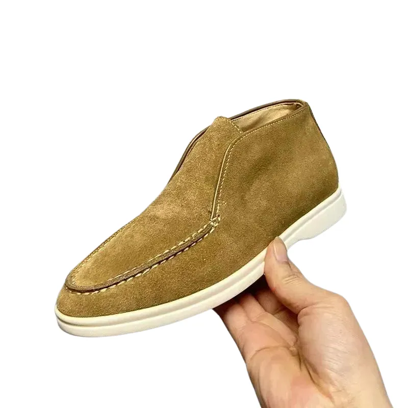 Mocha-Ankle Length Loafers