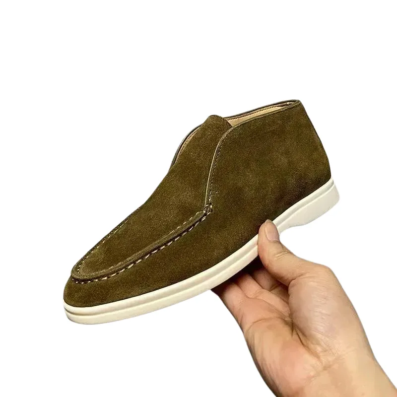 Mocha-Ankle Length Loafers