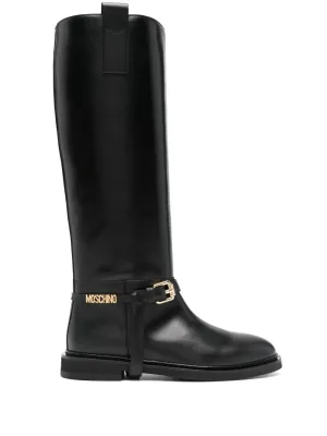 Moschino logo-lettering boots