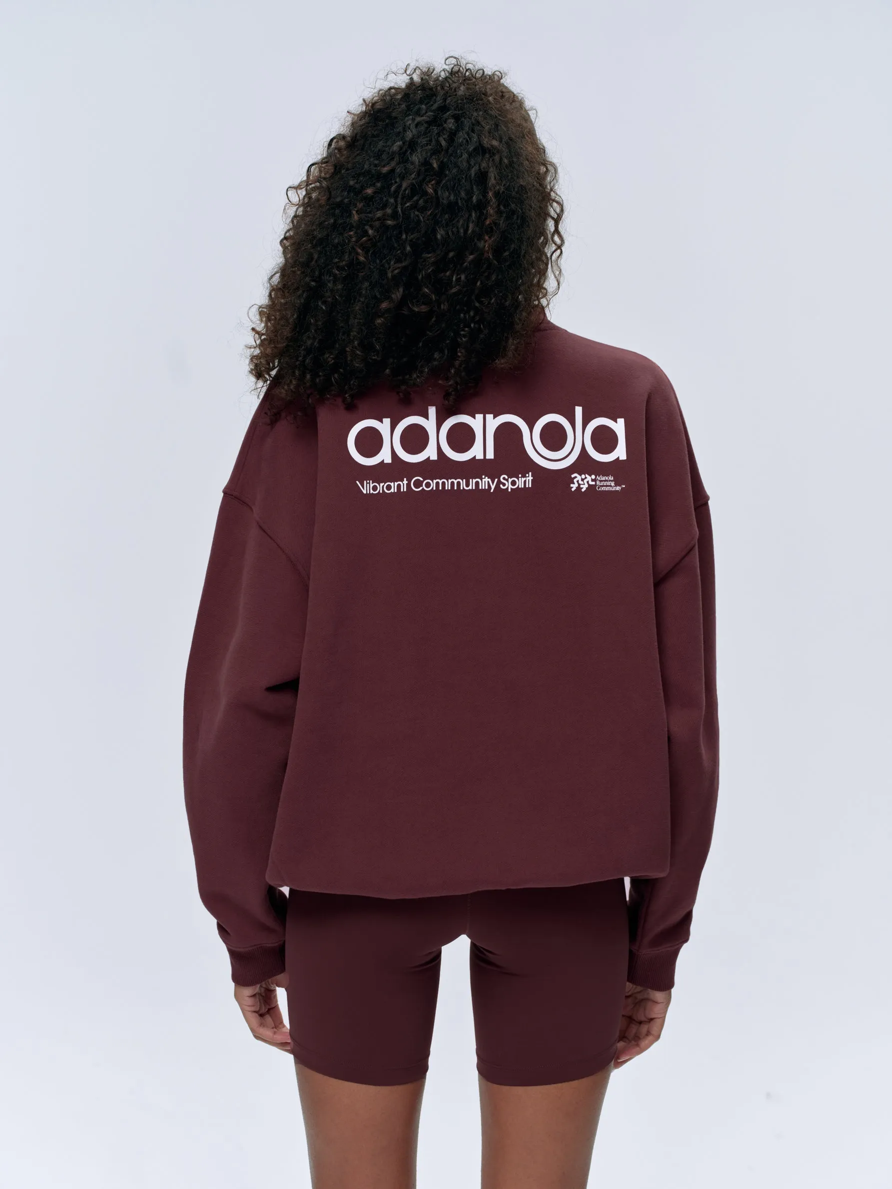 Motion Oversized Sweatshirt - Burgundy/White