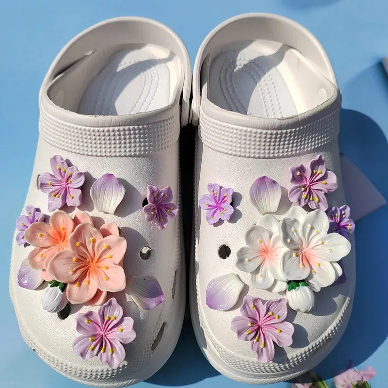 New Hot Fashion shoe Charms for Creative Branches and Flowers Clogs Shoe Buckle Cute shoe Accessories Decoration for Girls Gift
