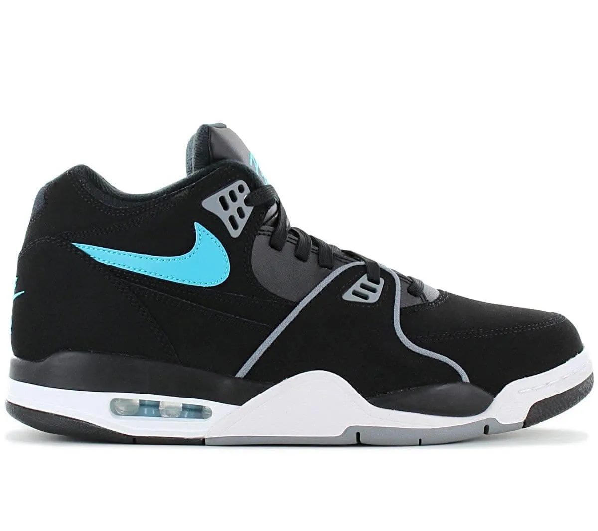 Nike Air Flight 89 - Black Aqua - Herren Sneakers Basketballschuhe Schwarz HF0102-001
