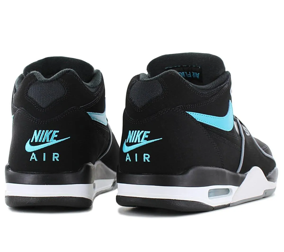 Nike Air Flight 89 - Black Aqua - Herren Sneakers Basketballschuhe Schwarz HF0102-001