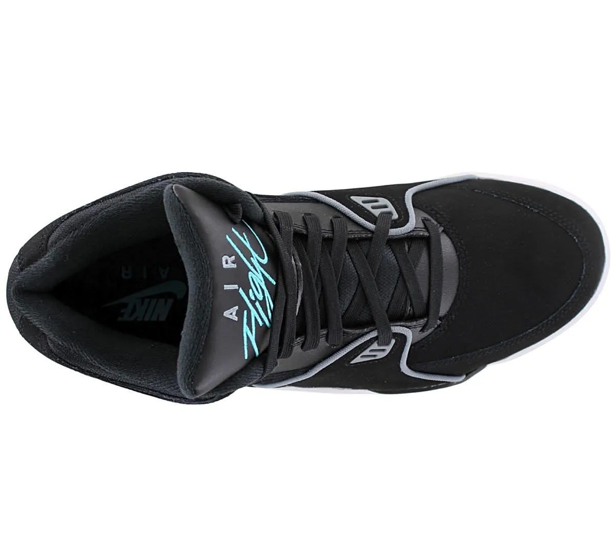 Nike Air Flight 89 - Black Aqua - Herren Sneakers Basketballschuhe Schwarz HF0102-001