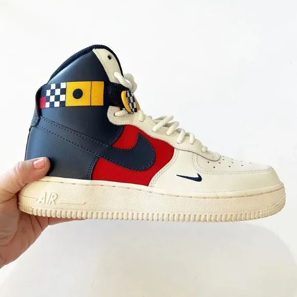 Nike Boys Air Force 1 Hi LV8 AV7958-100 White‎ Basketball Shoes Sneakers Size 7Y