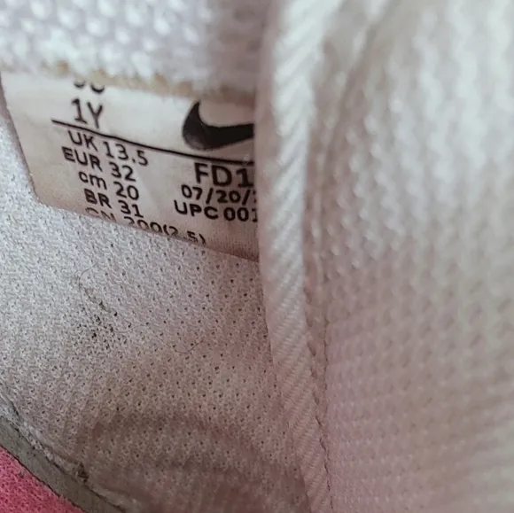 Nike Girls Air Force 1 LV8 Sneakers Basketball Shoes, Pink Red White, Sz 1Y