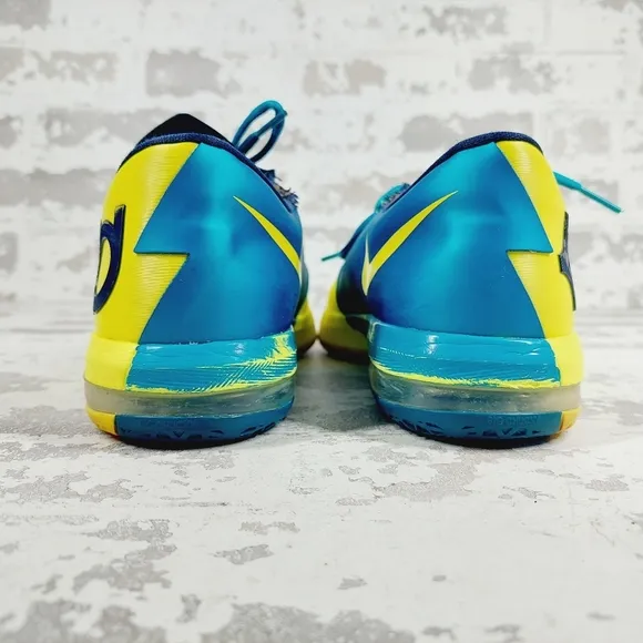 Nike KD VI Sonic Yellow Lace Up Athletic Basketball Sneakers O301