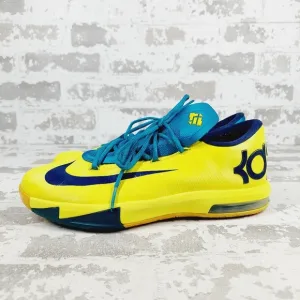 Nike KD VI Sonic Yellow Lace Up Athletic Basketball Sneakers O301
