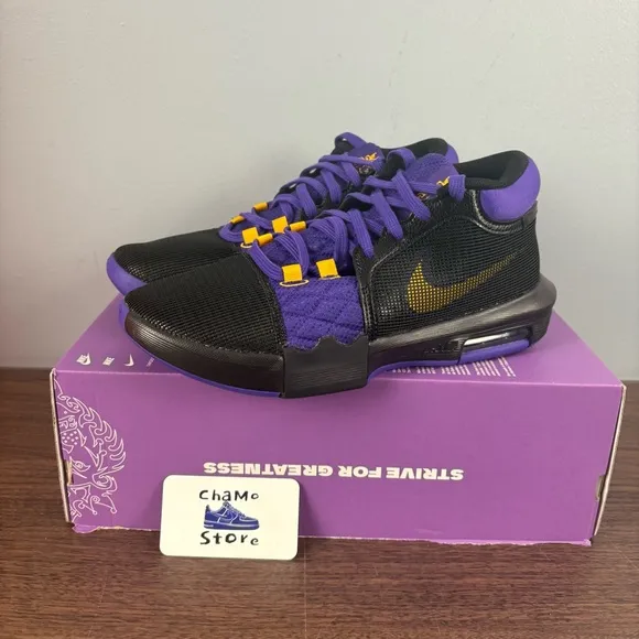 Nike Lebron Witness 8 Lakers Black Purple New Sneakers Basketball Men’s Sz