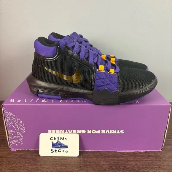 Nike Lebron Witness 8 Lakers Black Purple New Sneakers Basketball Men’s Sz