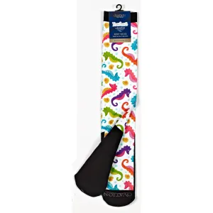 Ovation Ladies FootZees Boot Sock-Seahorse Swirl