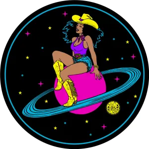 Planet Cowboy Round Sticker