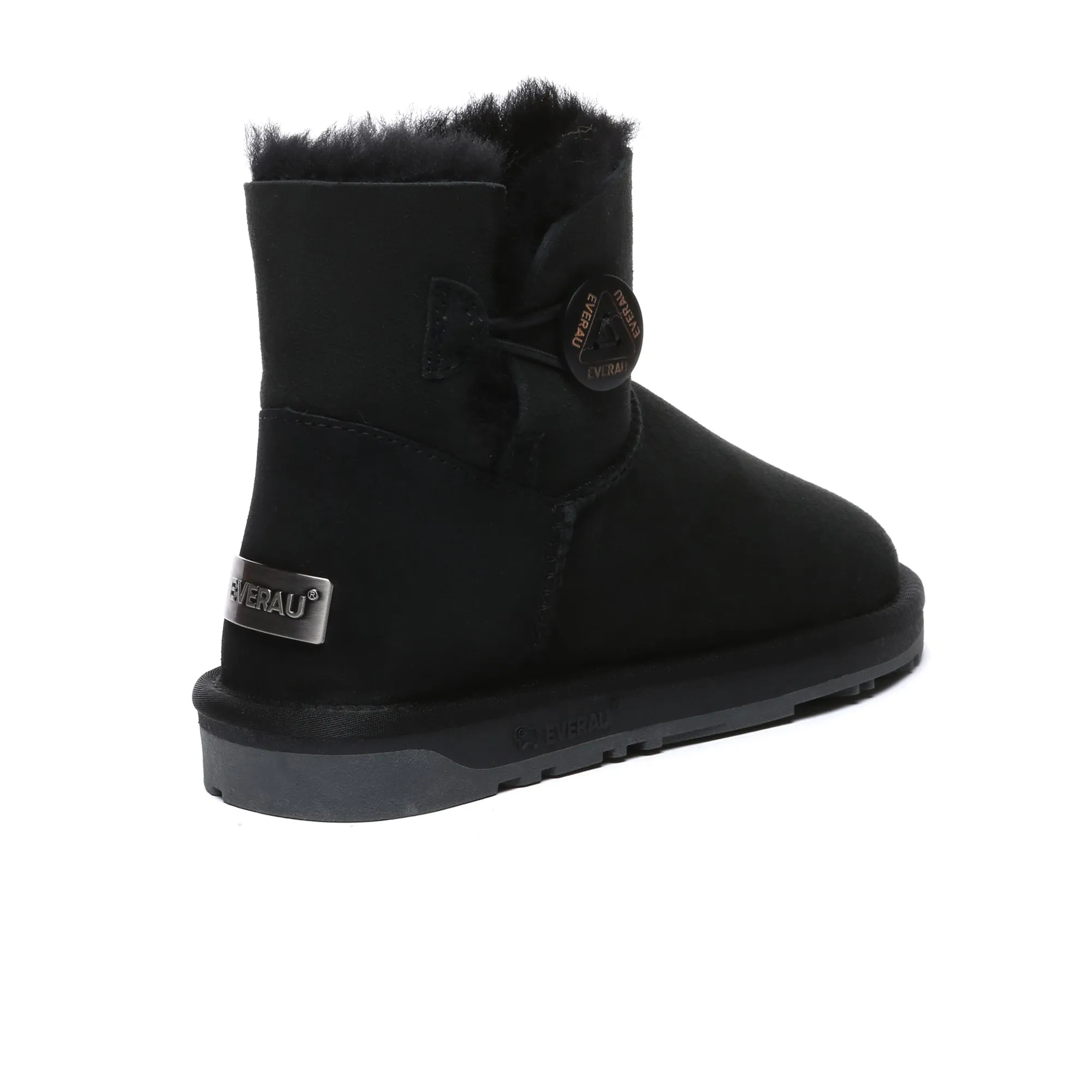Premium Mini Button Classic Sheepskin Boots