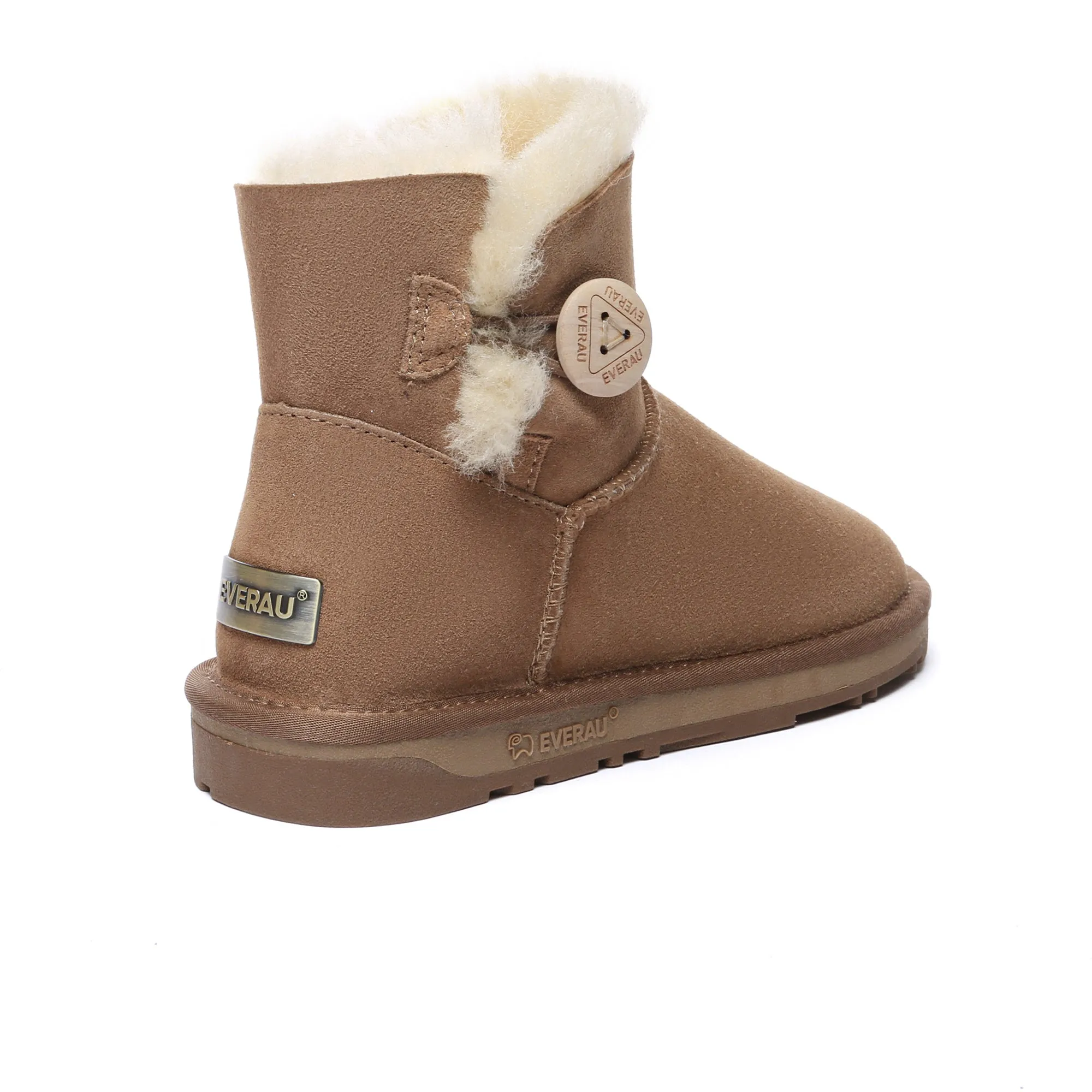 Premium Mini Button Classic Sheepskin Boots