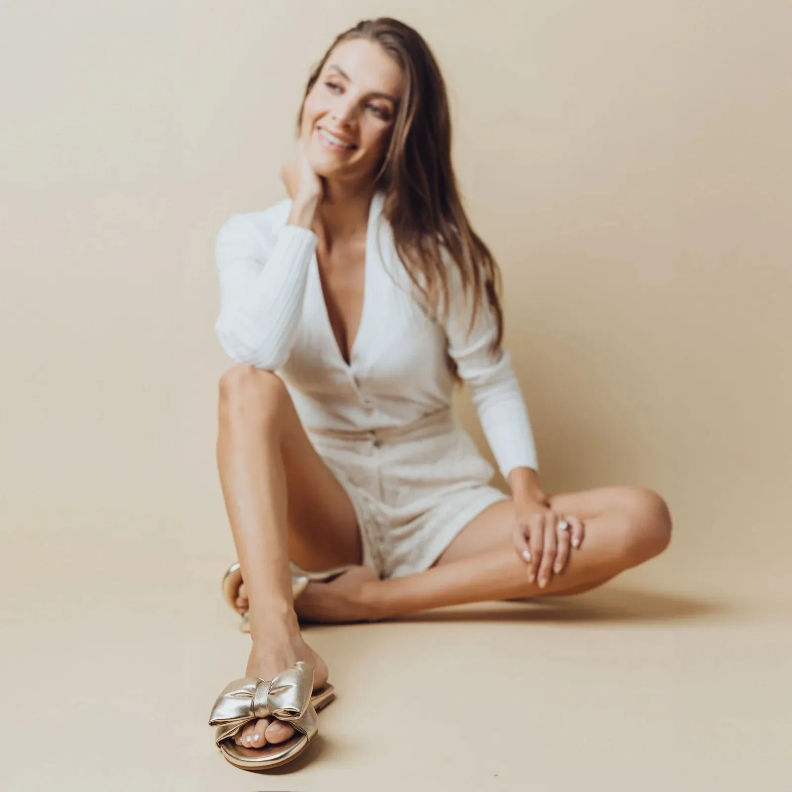 Rafie Bow Slip On Sandal
