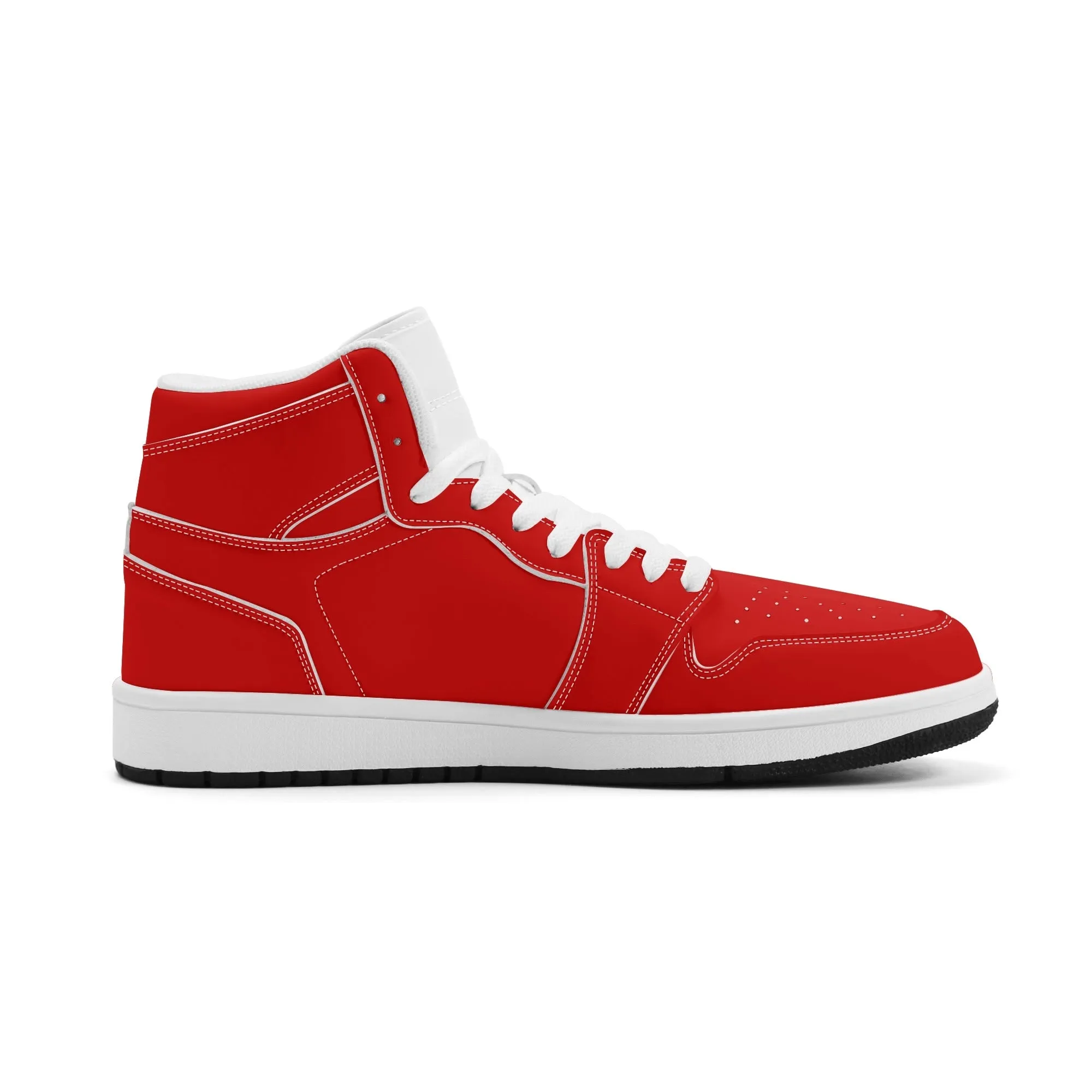 Red and White High Top Sneakers