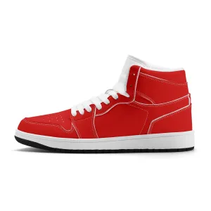 Red and White High Top Sneakers