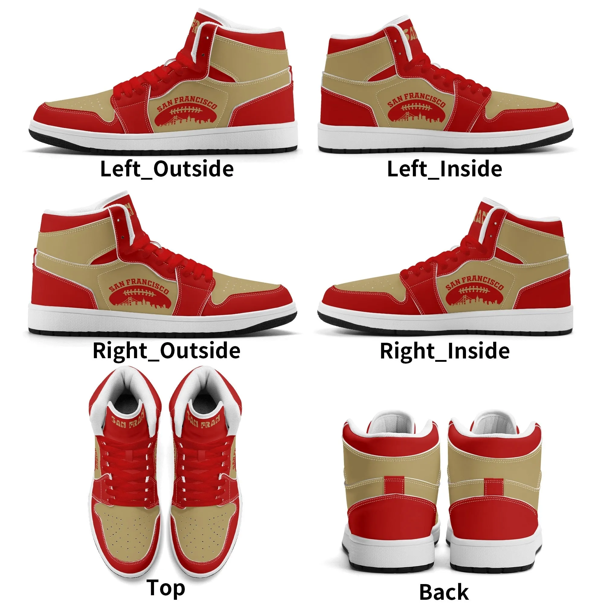 San Francisco Football Sports Team Themed Shoes
