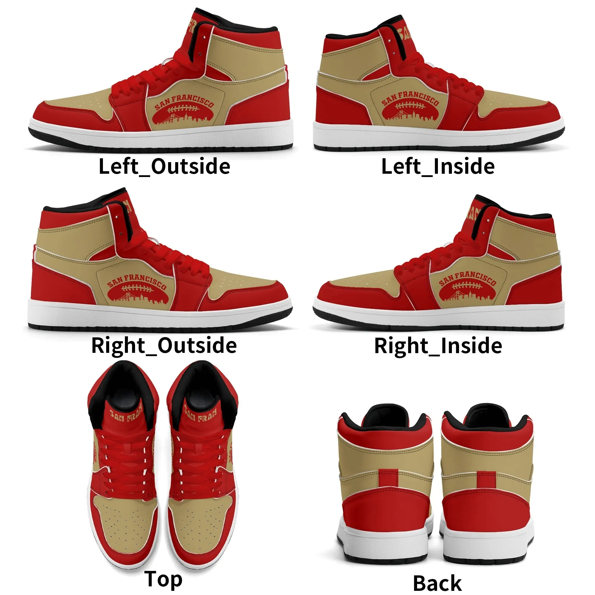 San Francisco Football Sports Team Themed Shoes