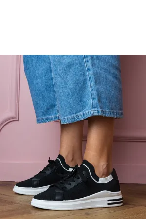 Selinda women's black platform sneakers