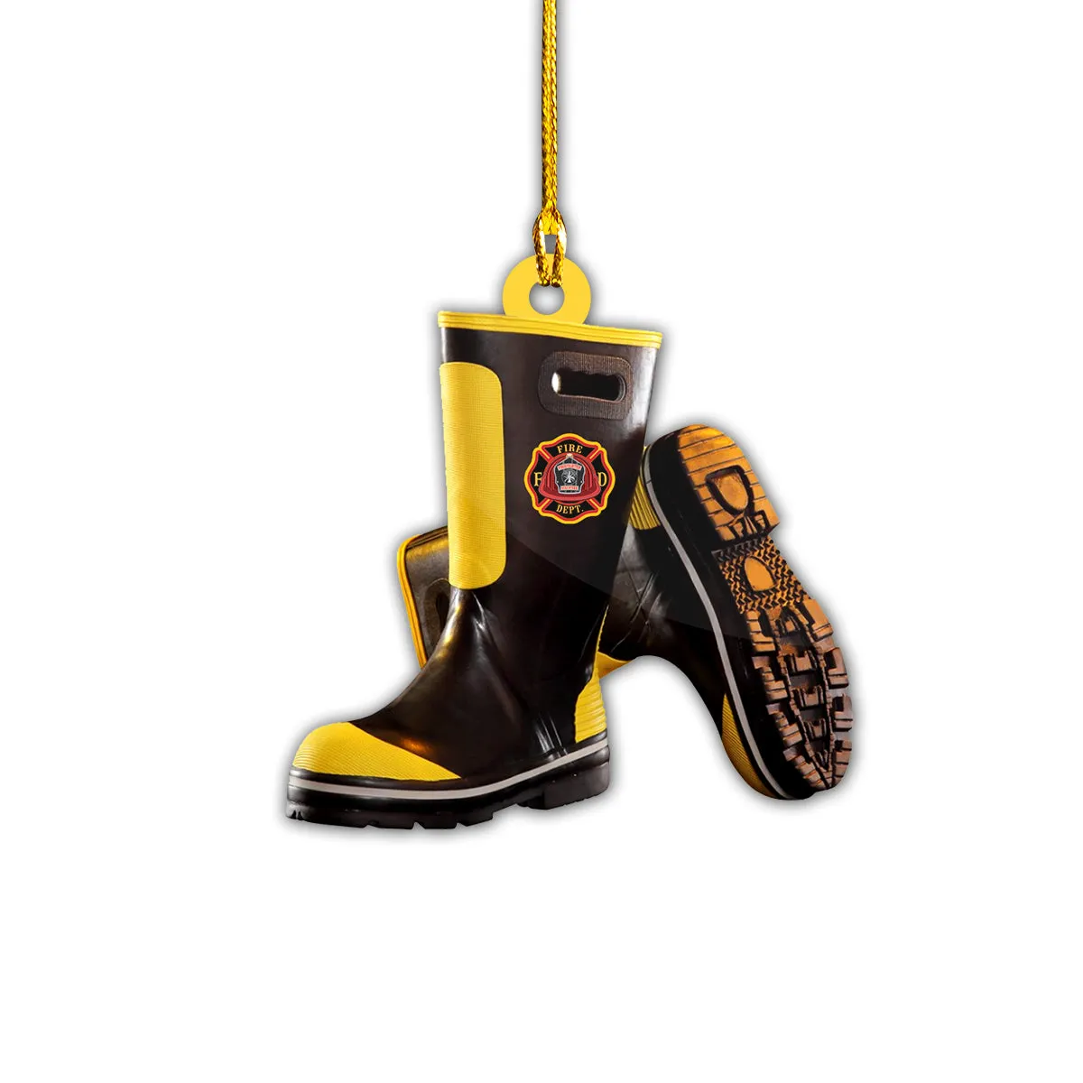 Shaped Ornament - Firefighter Boots - Nt168 - Loop - Or047