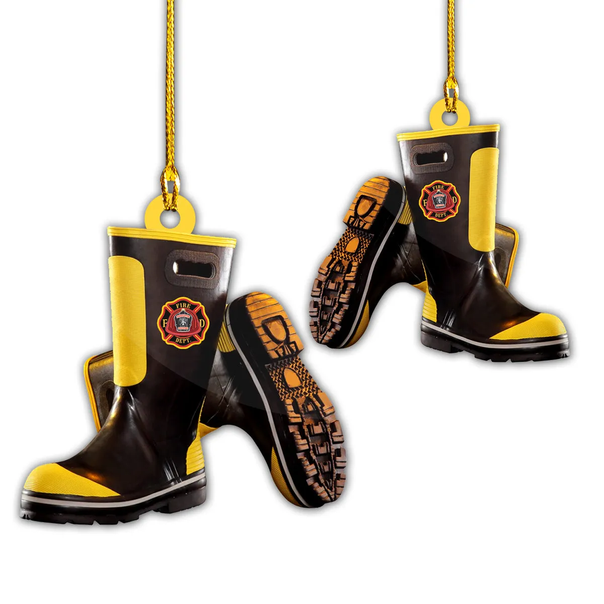 Shaped Ornament - Firefighter Boots - Nt168 - Loop - Or047