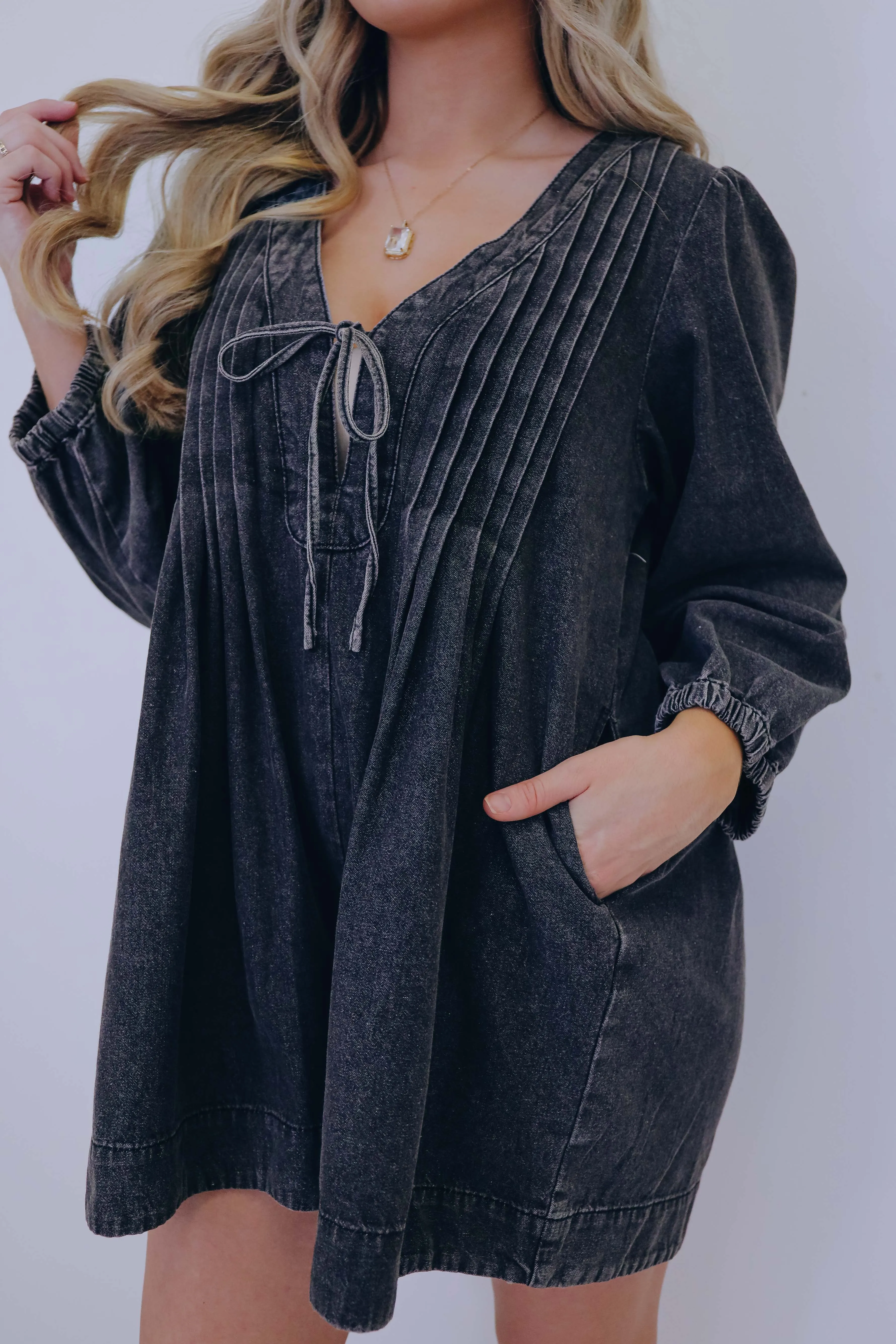 She's A Cutie Too Denim Romper- 2 Colors