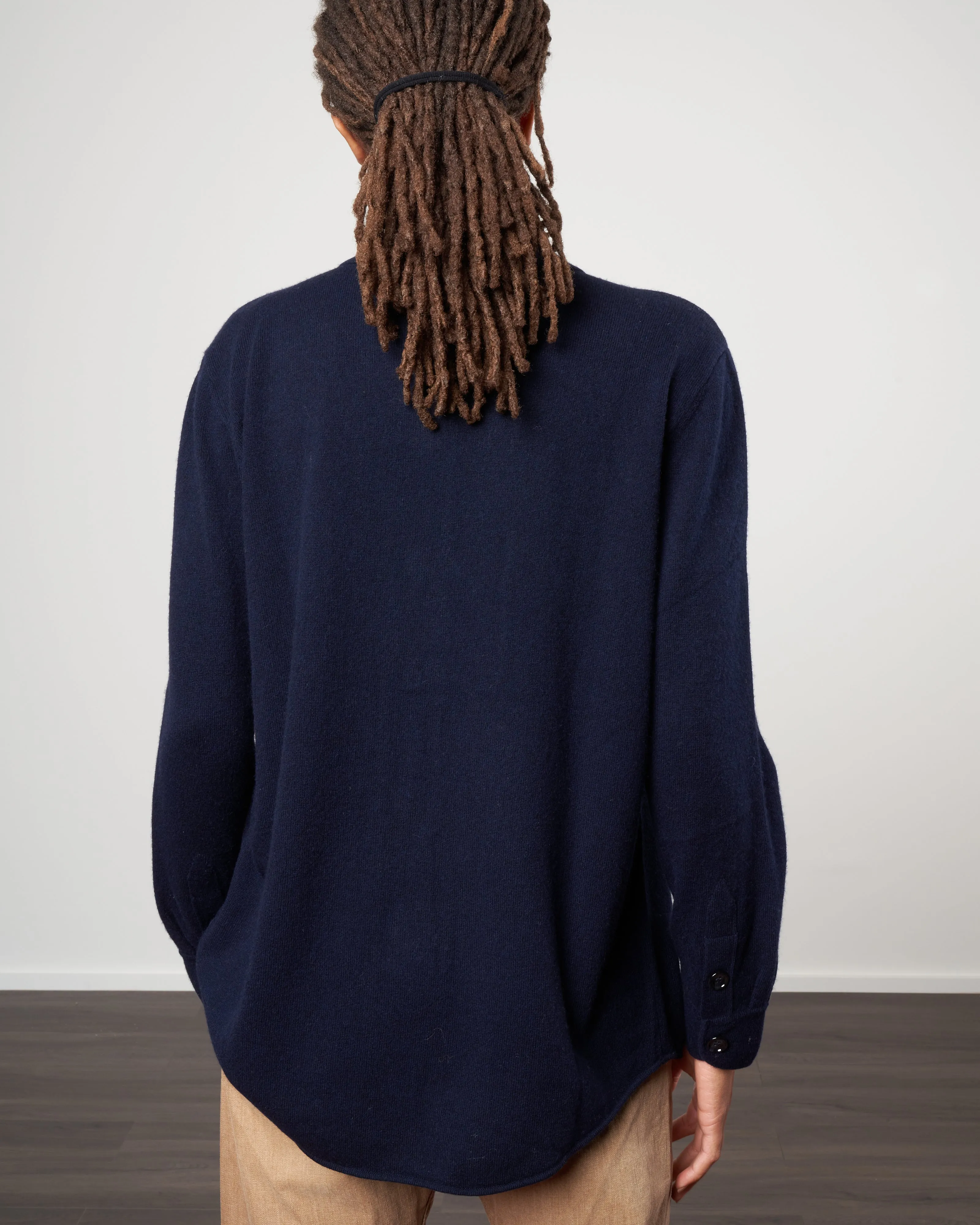 shirt jacket with pockets - deep night