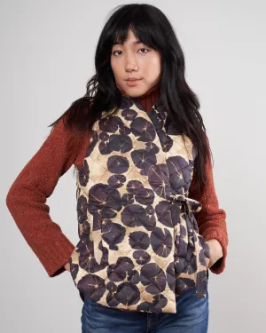 side tie vest - water lily