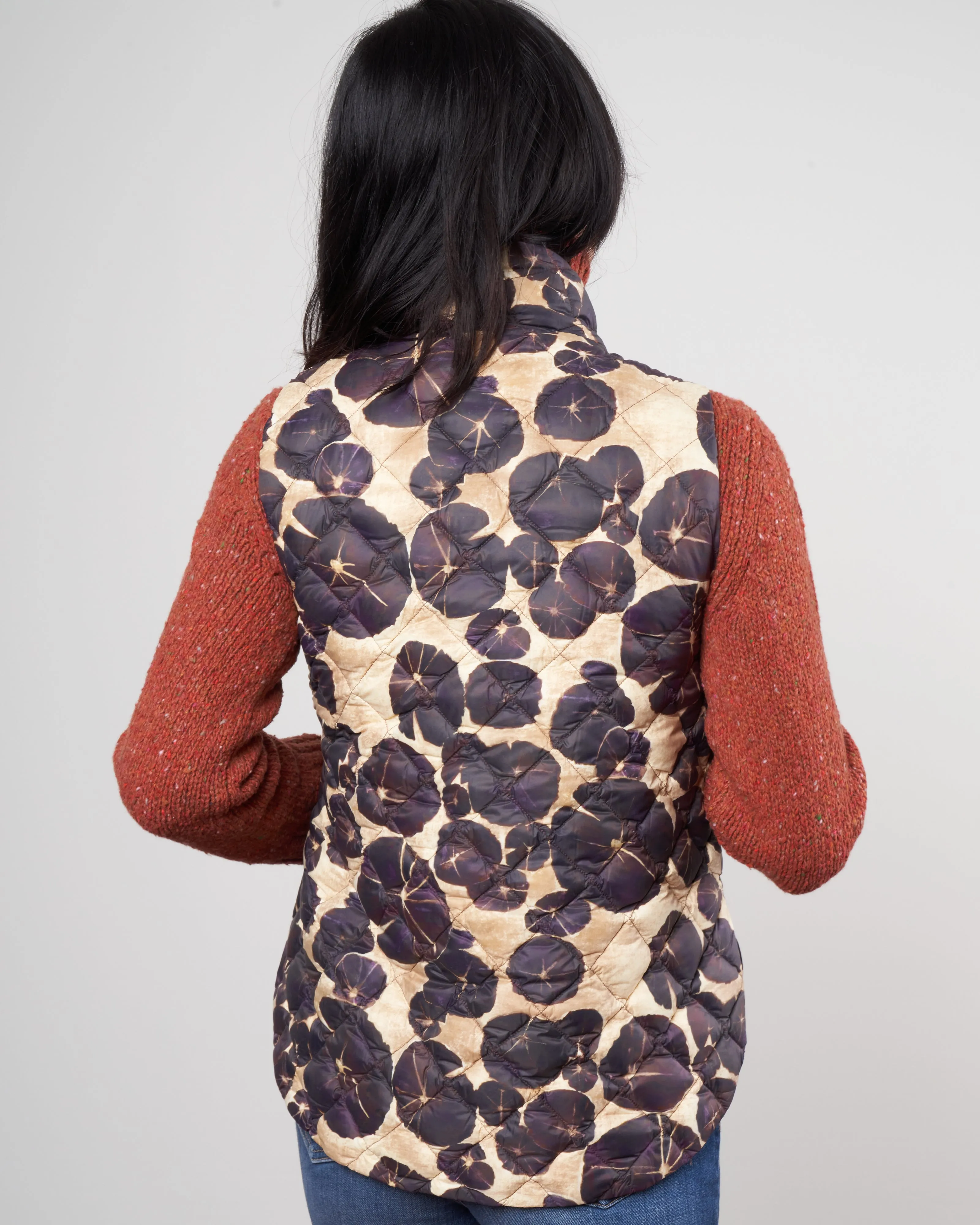 side tie vest - water lily
