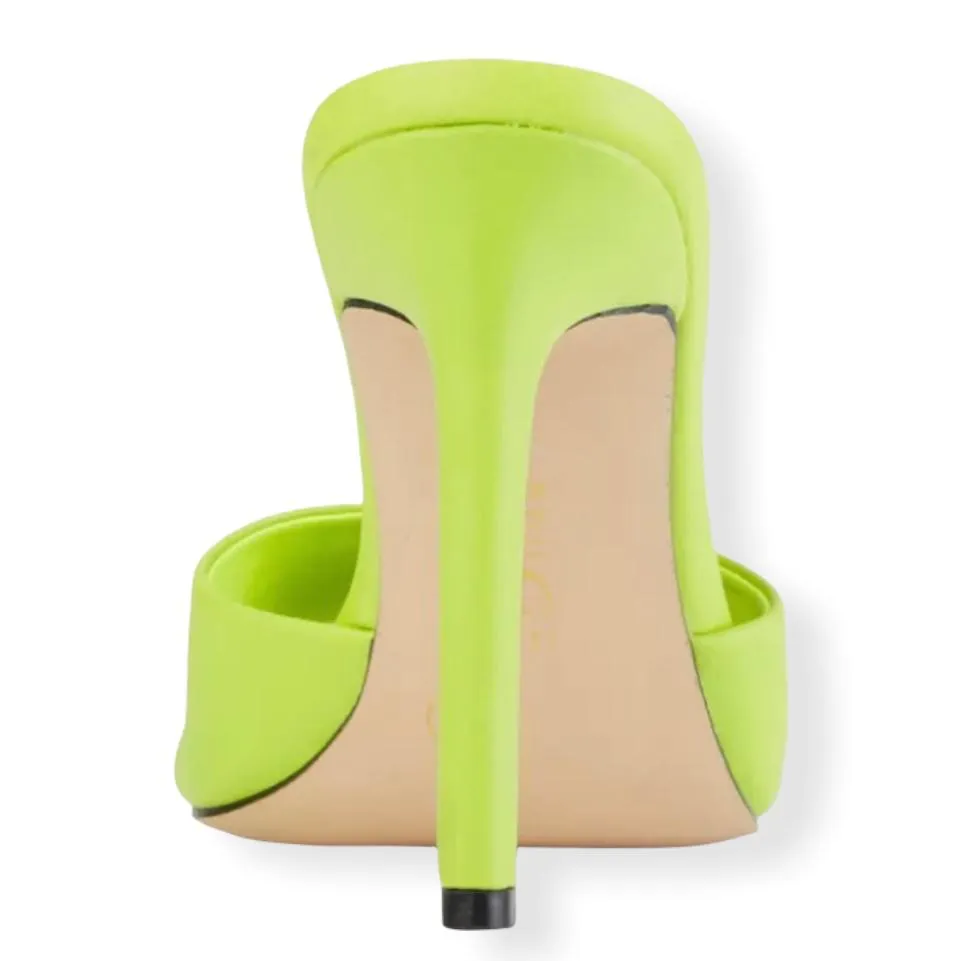 Slip-On Neon Lime High Heel Sandals