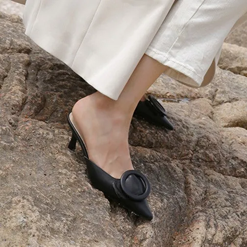 Small Feet Ladies Slip On Heels BS275