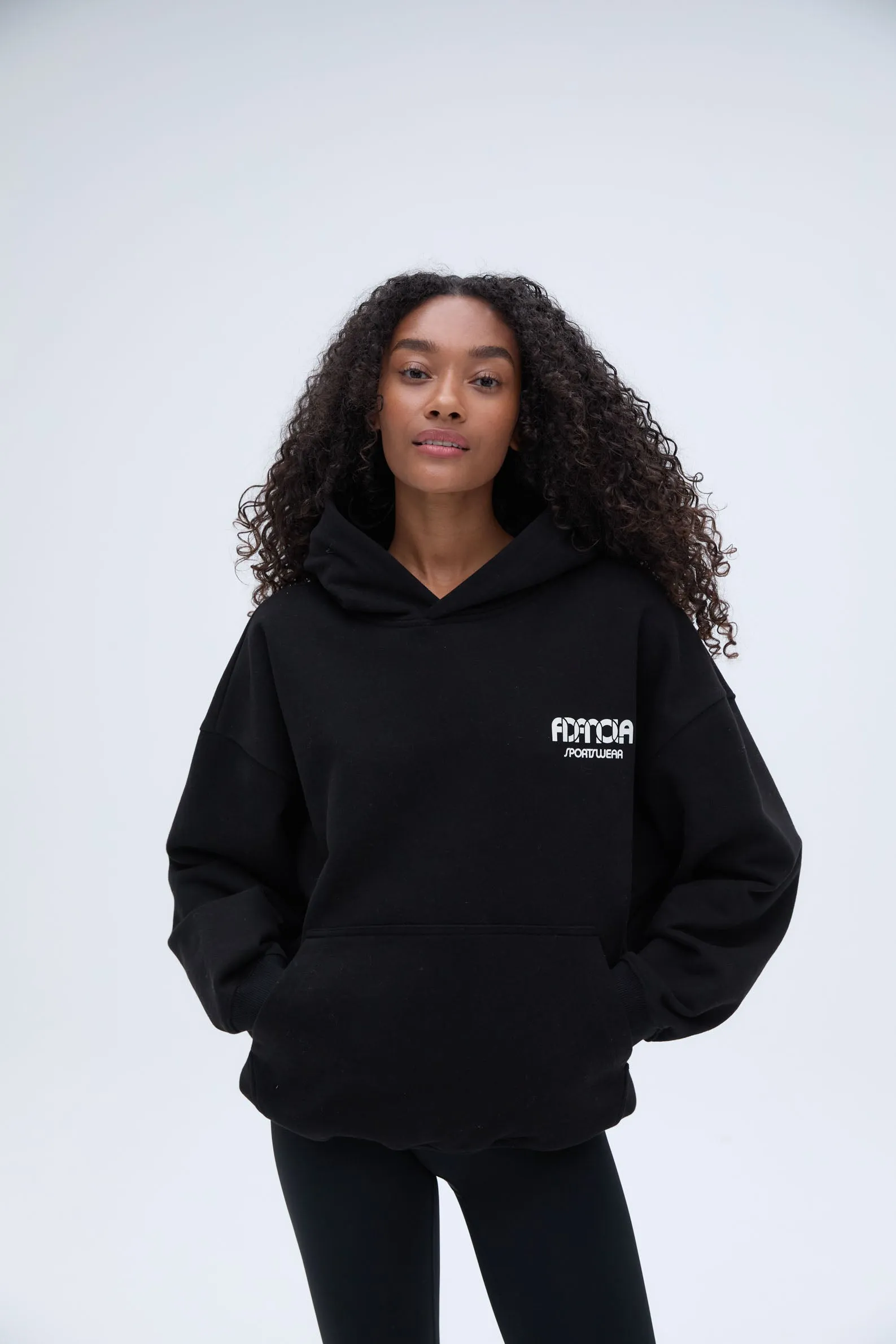 Sportswear Oversized Hoodie - Black/Marshmallow White