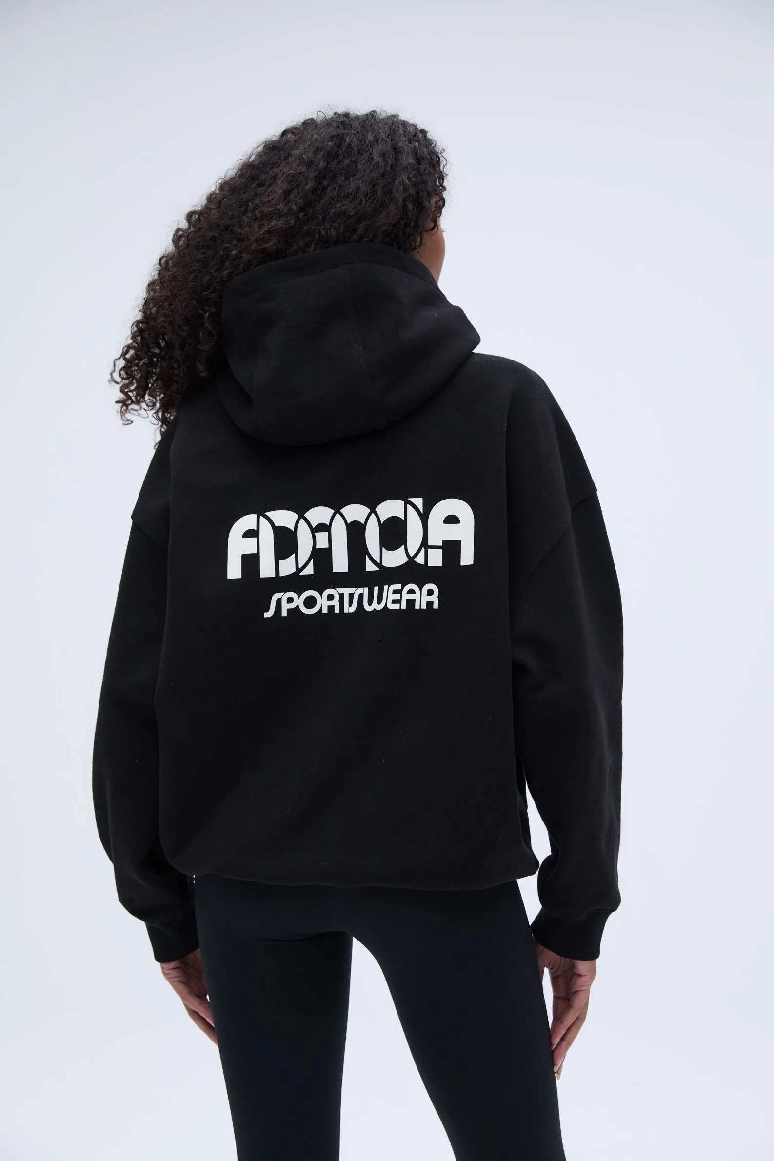 Sportswear Oversized Hoodie - Black/Marshmallow White