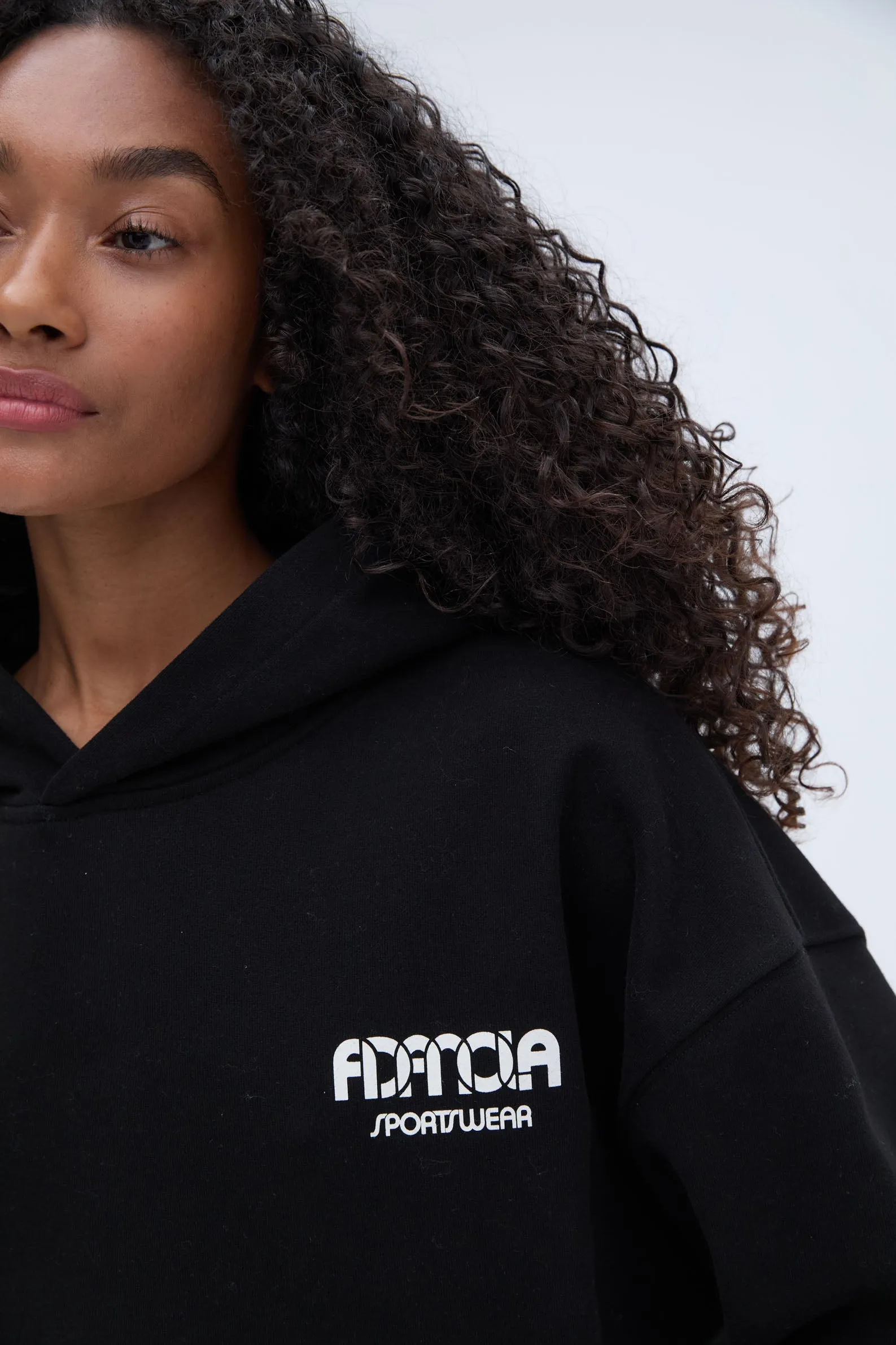 Sportswear Oversized Hoodie - Black/Marshmallow White