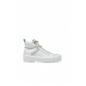 Superga White Women's Ankle Sneakers with Rubber and Textile Material